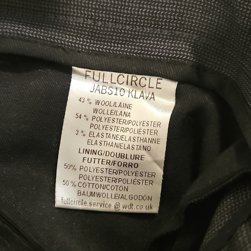 Full circle Mens Gray Wool blend Tuxedo Blazer (38) Pants (30) double breasted - Picture 7 of 9